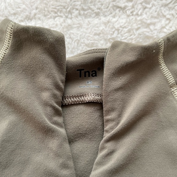 Army green TNA quarter zip tank top - Picture 4 of 4